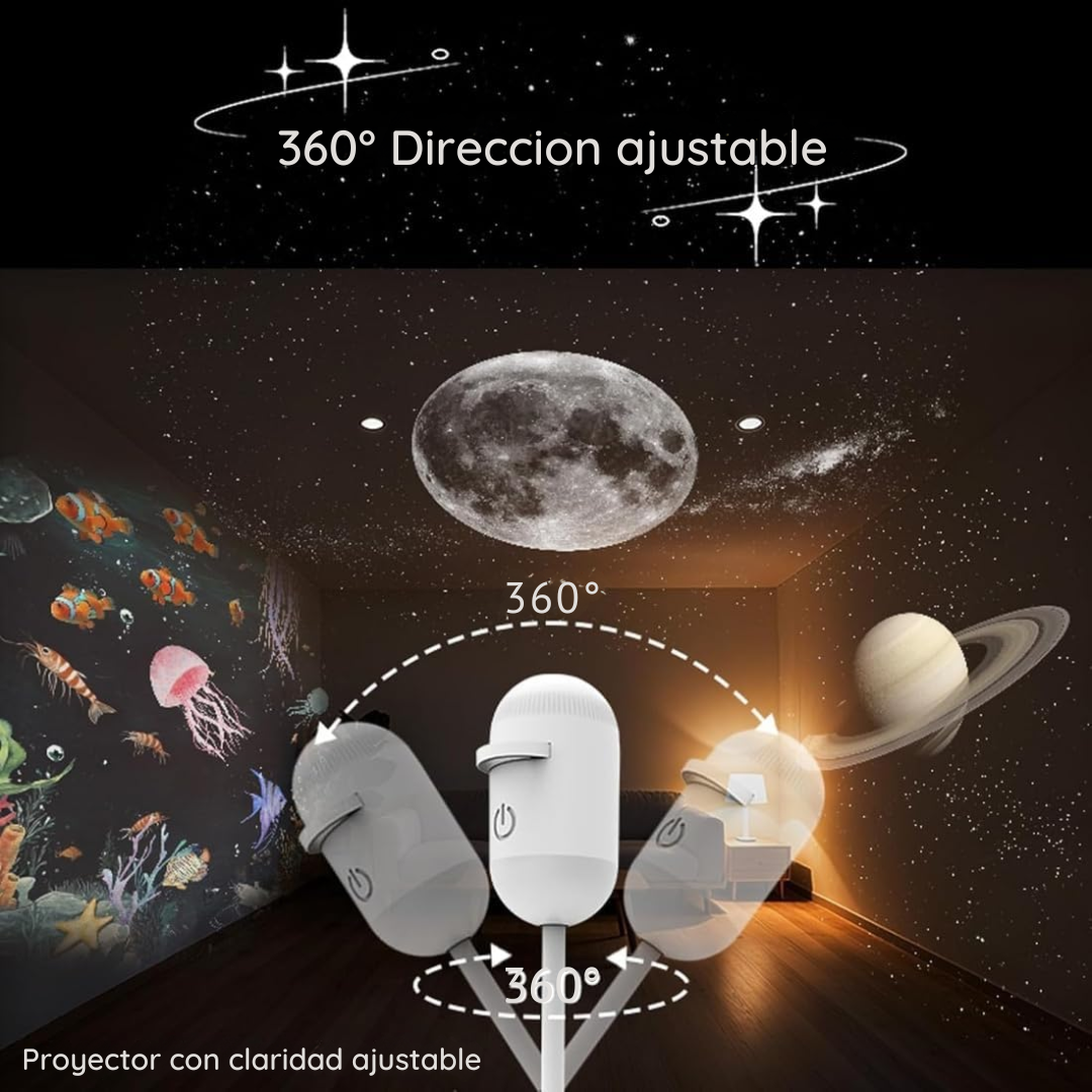 Proyector de luz ambiental de galaxias